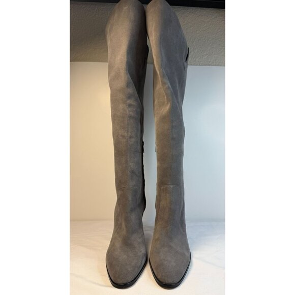Vince Camuto Dreven Over The Knee Boot Grey Womens Size 11 High Block Heel Dress - Picture 2 of 13